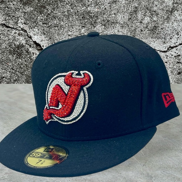 Iced Out NJ Devils Fitted - Picture 3 of 3
